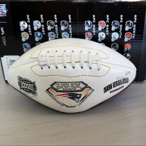 Wilson White Super Bowl XXXVIII Champions New England Patriots Football